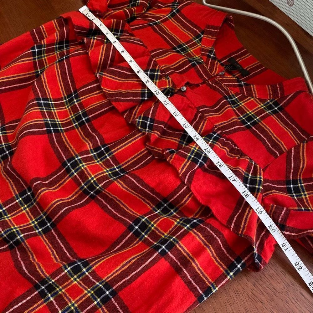 J.crew plaid flannel ruffle top - Picture 9 of 14